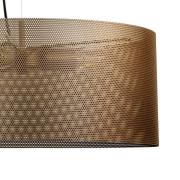 Domiluce Hänglampa Zofia, kaffebrun, metall, Ø 50 cm, 3 lampor, E27