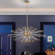 Schuller Valencia Evasion taklampa, 9-ljus, guld, metall, glas, Ø 100c...