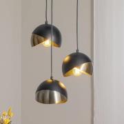 Opviq Hänglampa Berceste 252-S2 svart/guld metall 3 lampor rund