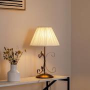 ONLI Bordslampa Grande Odino, 1 lampa, bronsfärgad, textil