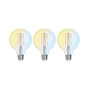LUUMR Smart LED E27 G95 7W ZigBee Tuya Philips Hue set om 3
