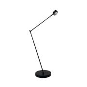 Lindby golvlampa Jyla, svart, lins, 3000K, GX53, järn