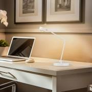 Lindby bordslampa Jyla, vit, lins, 3000K, GX53, järn