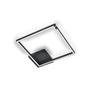 Knapstein LED-taklampa Yoko-Q500, svart, 50x50 cm, aluminium