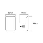 OSRAM LED-uttagsnattlampa LUNETTA GLOW vit plast