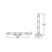 OSRAM LED-vägglampa LEDSTIXX, silver, metall, batteri