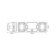 OSRAM LED-utomhusstrålare DOUBLE, 2 lampor, vit, batteri