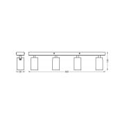 OSRAM takspotlight OCTAGON, vit, 4 lampor, GU10-LED 927 dimbar
