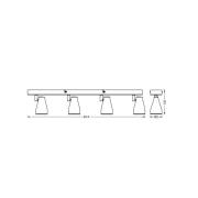 OSRAM takstrålare PEAR, svart, 4 lampor, GU10-LED 2 700 K