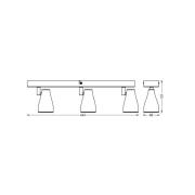 OSRAM takspotlight PEAR, grå, 3 lampor, GU10-LED 2 700 K