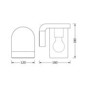 OSRAM utomhusvägglampa ENDURA CLASSIC CASCADE, klart glas, IP44