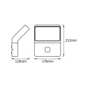 OSRAM LED-sensor utomhusvägglampa ENDURA STYLE WIDE mörkgrå
