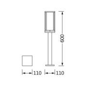 OSRAM väglampa ENDURA CLASSIC FRAME, mörkgrå, 60 cm IP44