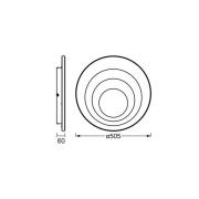 OSRAM LED-taklampa ORBIS SPIRAL ROUND Ø 52 cm vit upp/ner