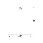 OSRAM takspotlight ROUND, vit, Ø 8 cm, metall, GU10