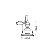 OSRAM LED-takspot RECESS, vit Ø 9 cm IP65 GU10-LED