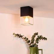 Lucide Taklampa Rixt, svart, kantig, 1 lampa