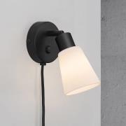 Nordlux Cole vägglampa i glas och metall, 1 lampa