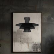 Luminex Hänglampa Plato, svart, metall, Ø 38 cm, E27