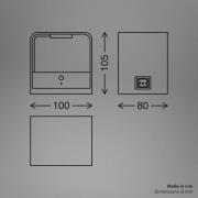 Briloner LED-vägglampa med batteri Barro, svart Bredd 8 cm Metall, sen...