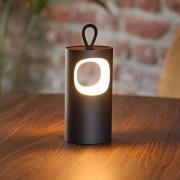 Sigor LED-bordslampa Lunari, svart, 16 cm, metall, CCT IP44