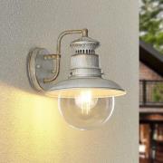 Lindby utomhusvägglampa Gwendolyn, vit antik, metall, 26cm