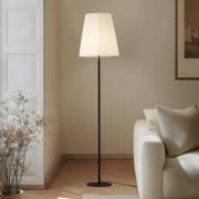 Lindby golvlampa Virelle, svart/vit, textil, höjd 170 cm