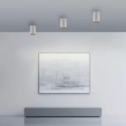 PURE LED-badrumstaklampa Point, vit, Ø 6 cm, metall, IP44