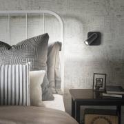 Ideallux Ideal Lux LED-väggspotlight Bean, svart, bredd 7 cm metall