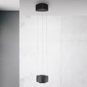 Paul Neuhaus LED-pendellampa Q-Stretto, svart, Ø 14,5 cm