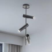 SIGMA Takspotlight Leda 3, antracit, 3 lampor, stål, höjd 76 cm