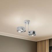 Argon Taklampa Mado, stål kromfärgad, glas rökfärgad, 2 lampor