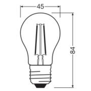 OSRAM LED-lampa Droppe P45, E27 1 W Glödtråd 2 700 K