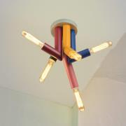 OSRAM taklampa Decor Straw, 5 lampor, stål, färgglad, E27