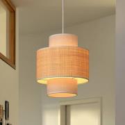 OSRAM hänglampa Decor Wrap Cylinder, beige, bast, linne