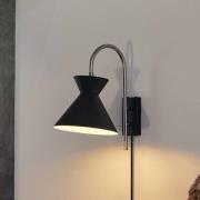 OSRAM vägglampa Decor Waist, stål, svart, E27, stickkontakt