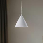 TK Lighting Cono pendellampa, vit, Ø 19 cm, stål, enkel flamma