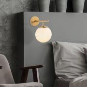 Opviq Vägglampa Roe, guldfärgad, glas, höjd 24 cm, E14