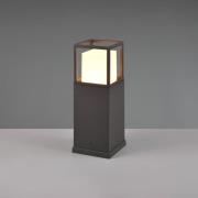 Trio Lighting LED-sockellampa Witham, 40 cm hög, antracit, CCT, IP54