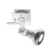 MARSET spotlight till vägg Atlas, 2 700 K, Ø 11 cm, transparent