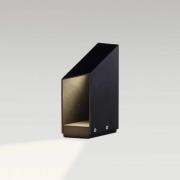 MARSET LED-sockellampa Domus, höjd 26 cm, svart, aluminium