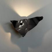 Knikerboker LED-vägglampa Zona d'ombra, svart, 79 cm