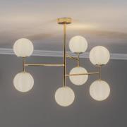 Euluna taklampa Korek, guldfärgad, 7 lampor