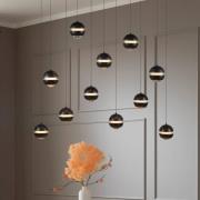 Schöner Wohnen LED-hänglampa Lini svart 11 lampor lång 3000K