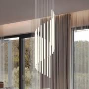 Trio Lighting LED-hänglampa Baxter, ljusgrå, Ø 37 cm, metall CCT dimba...