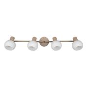 Reality Leuchten Taklampa Boba, 4 lampor, beige, E14, metall