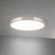 ORION LED-taklampa Disc, nickelfärgad satin, Ø 28 cm, CCT