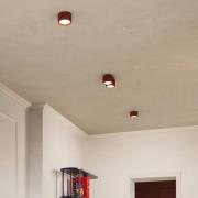 SOLLUX LIGHTING Taklampa RIBLA, ockra, Ø 10 cm, metall, GX53