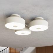 SOLLUX LIGHTING Taklampa CLARO, beige, Ø 30 cm, metall, 4 x E27