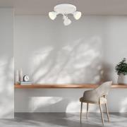 Argon Taklampa Trogir, beige, 3 lampor, stål, Ø 30 cm